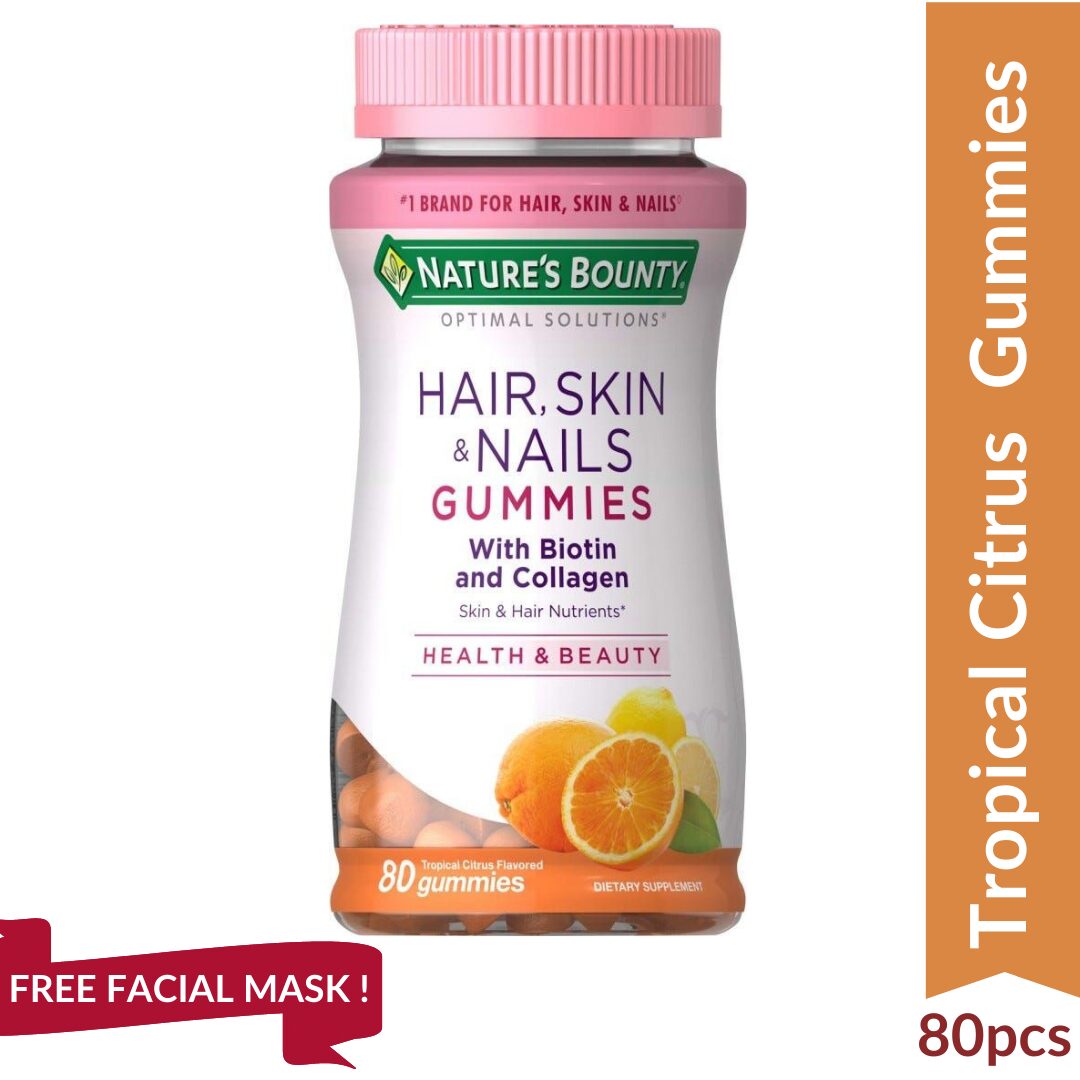 Nature Bounty hair skin nails gummies collagen